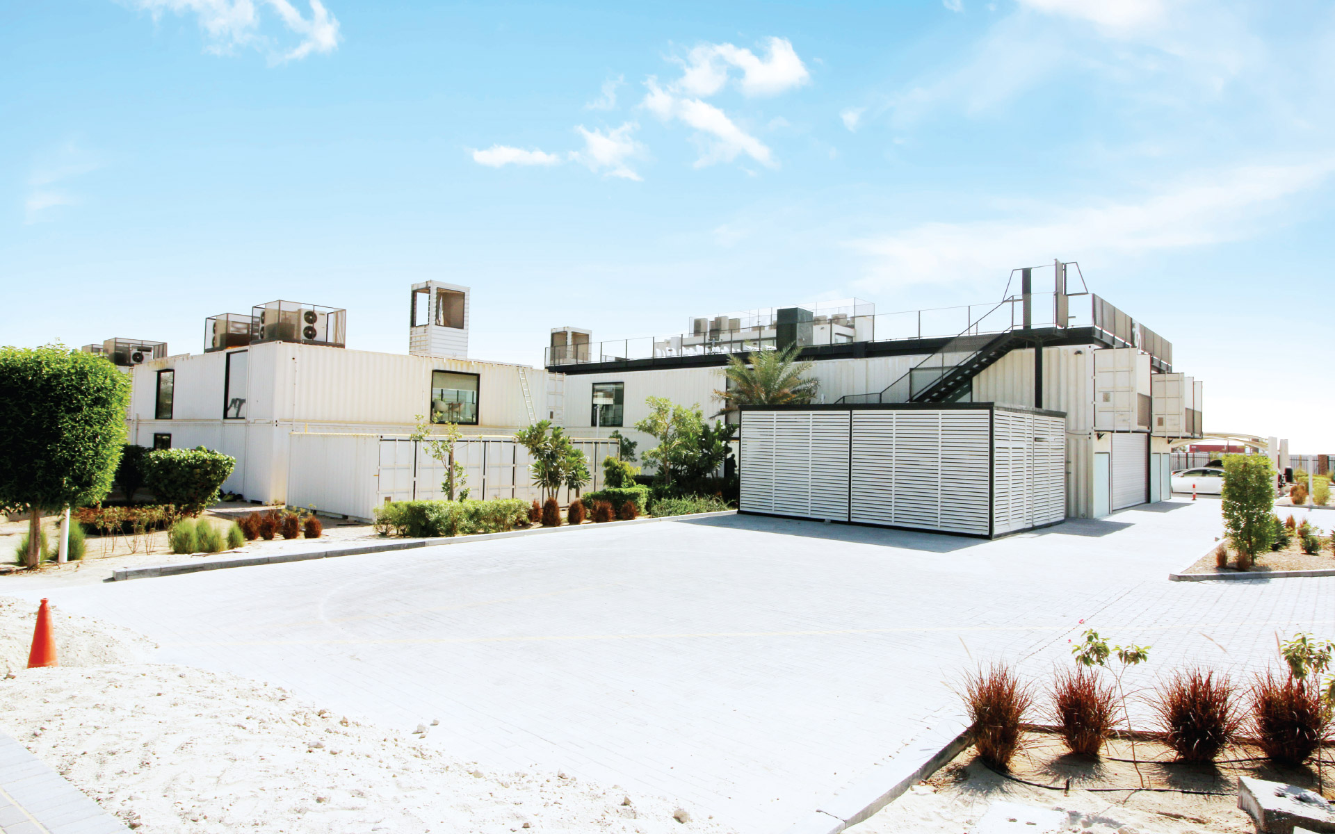 IN5 OFFICE Dubai design district Prototype lab (Container Building) By Qubes